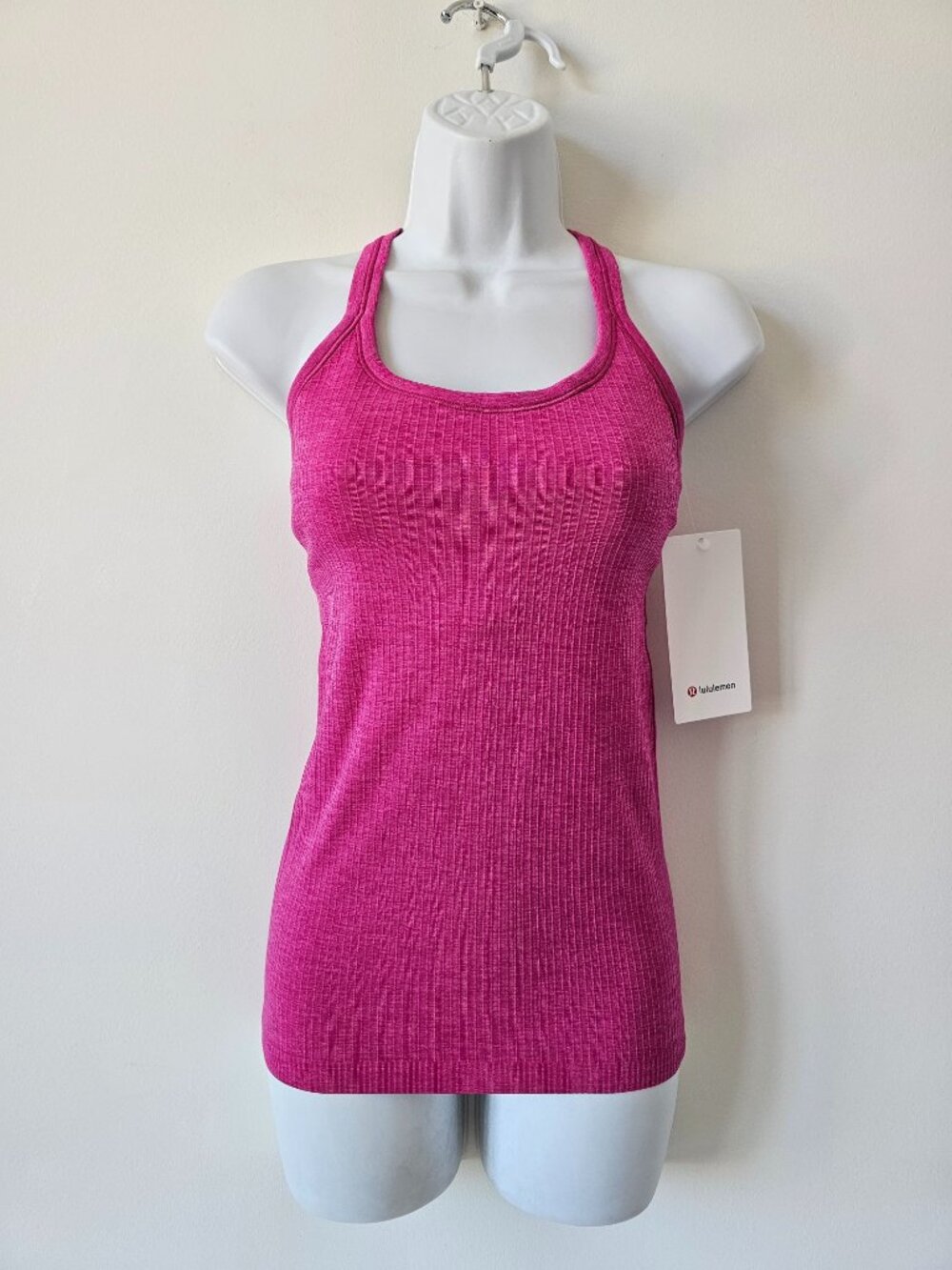NWT LULULEMON PFRE Pink Ebb To Street Built In Bra Tank Top Size 10